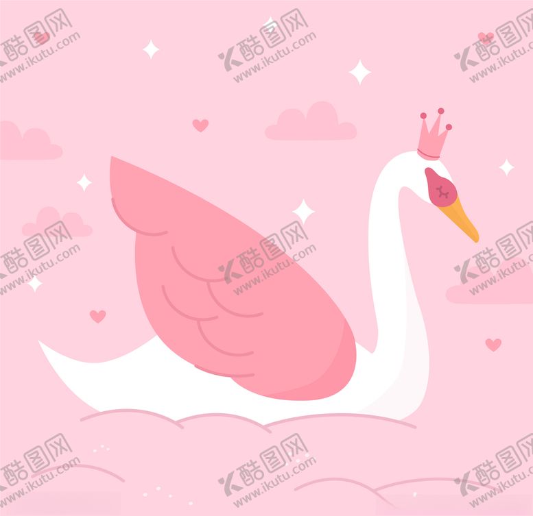 编号：94046109090648329440【酷图网】源文件下载-矢量手绘天鹅
