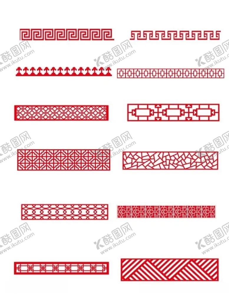 编号：60821309111332593378【酷图网】源文件下载-中式花纹素材