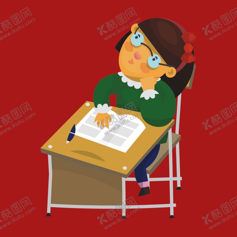 编号：90901802191508587347【酷图网】源文件下载-手绘卡通学生