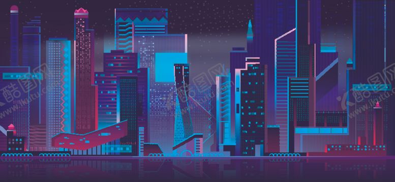 编号：15912710190735413099【酷图网】源文件下载-炫彩城市建筑