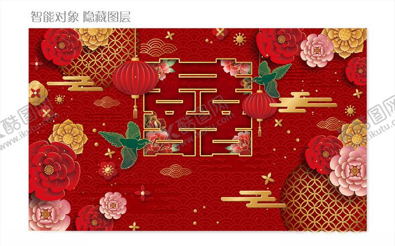 编号：59281907091130069145【酷图网】源文件下载-中式婚庆背景