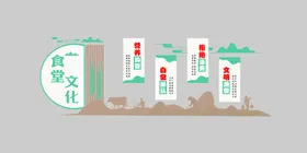 食堂文化学校墙珍惜粮节约粮节约墙
