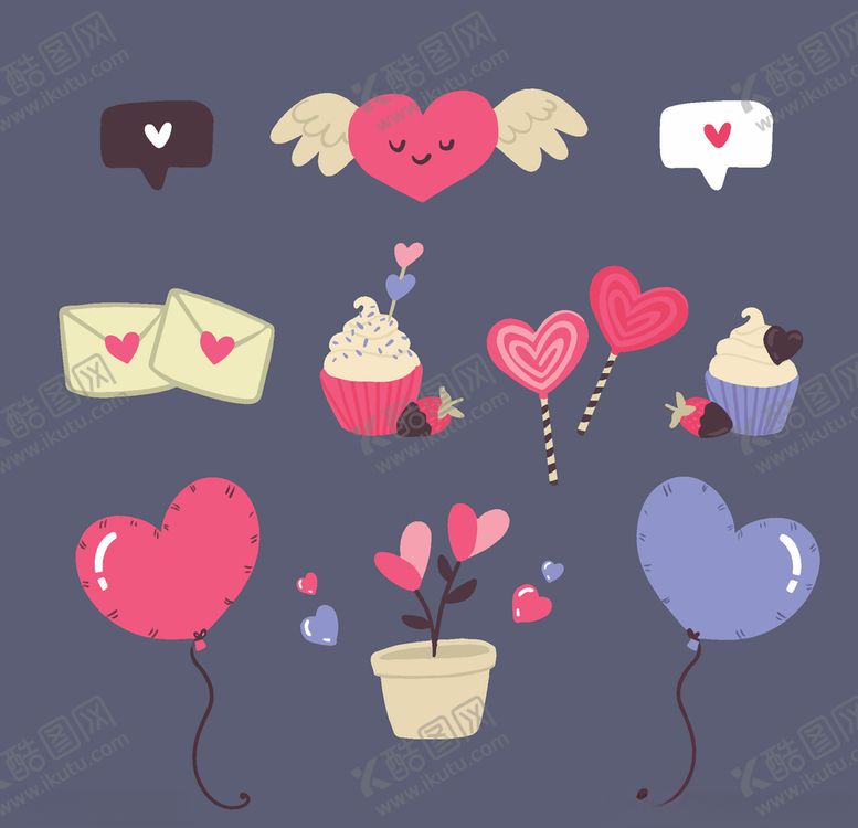 编号：87359810081245543019【酷图网】源文件下载-浪漫情人节元素