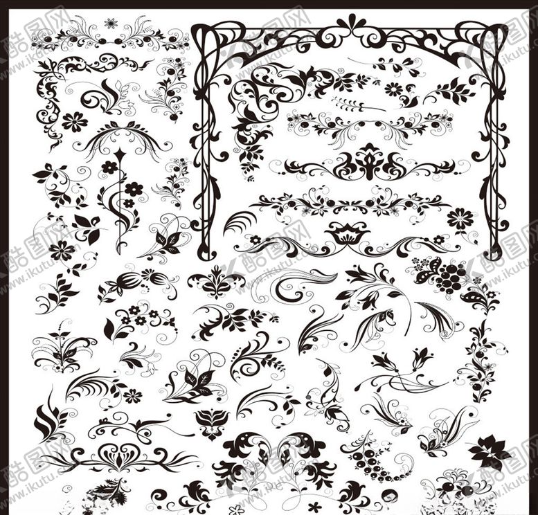 编号：58833609270445539668【酷图网】源文件下载-时尚花纹艺术花纹植物花纹