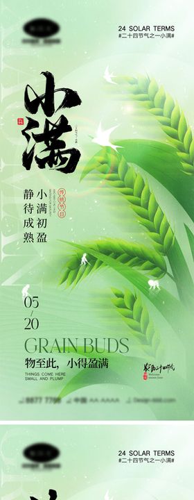 小满芒种节气海报