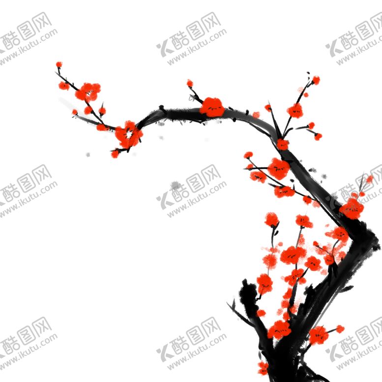 编号：24195505141750368785【酷图网】源文件下载-中国风水墨梅