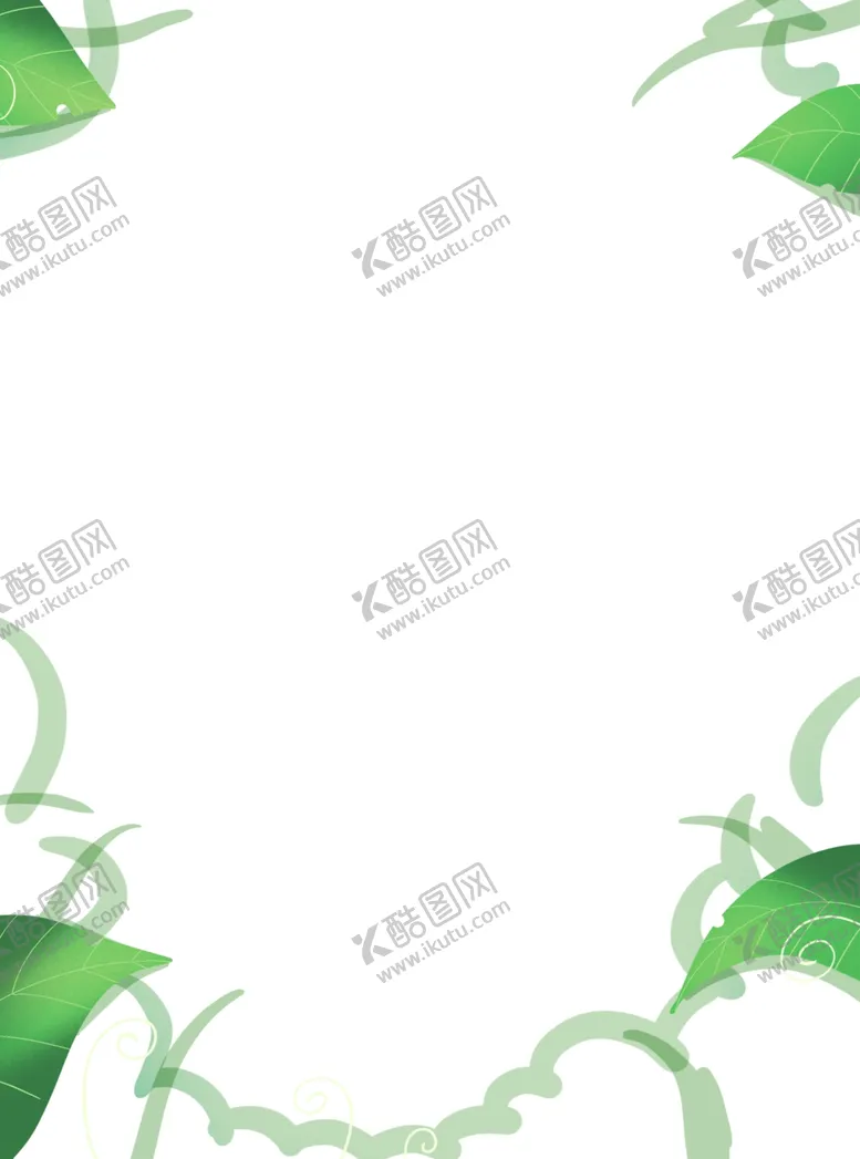 编号：42670701291427464445【酷图网】源文件下载-春天绿叶藤蔓边框相框