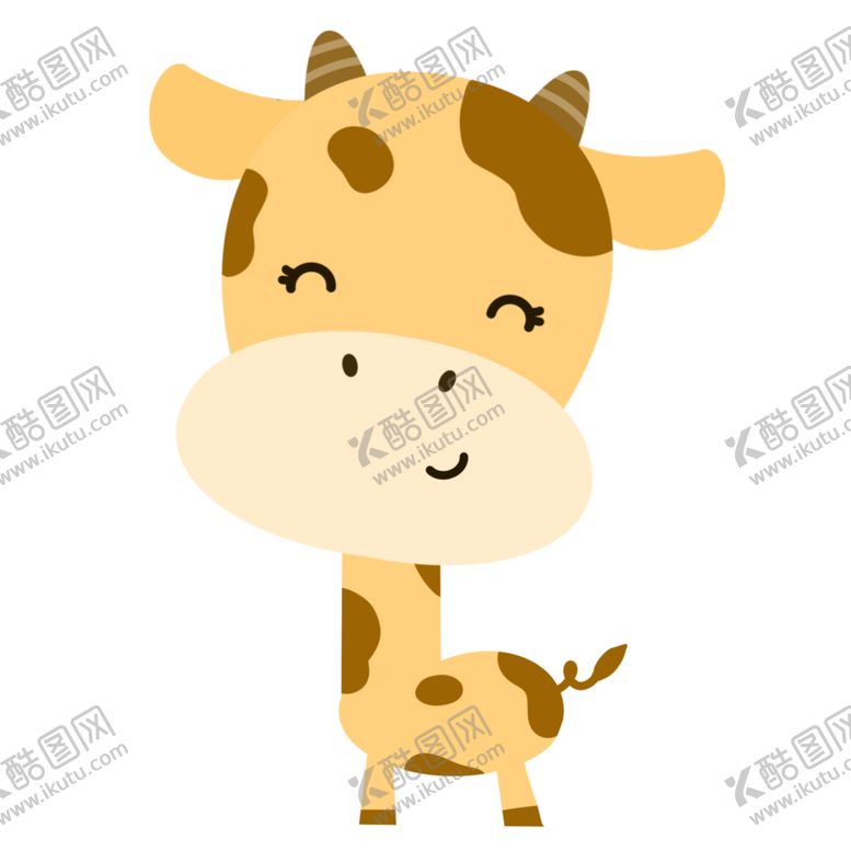 编号：67928606272347017200【酷图网】源文件下载-卡通长颈鹿