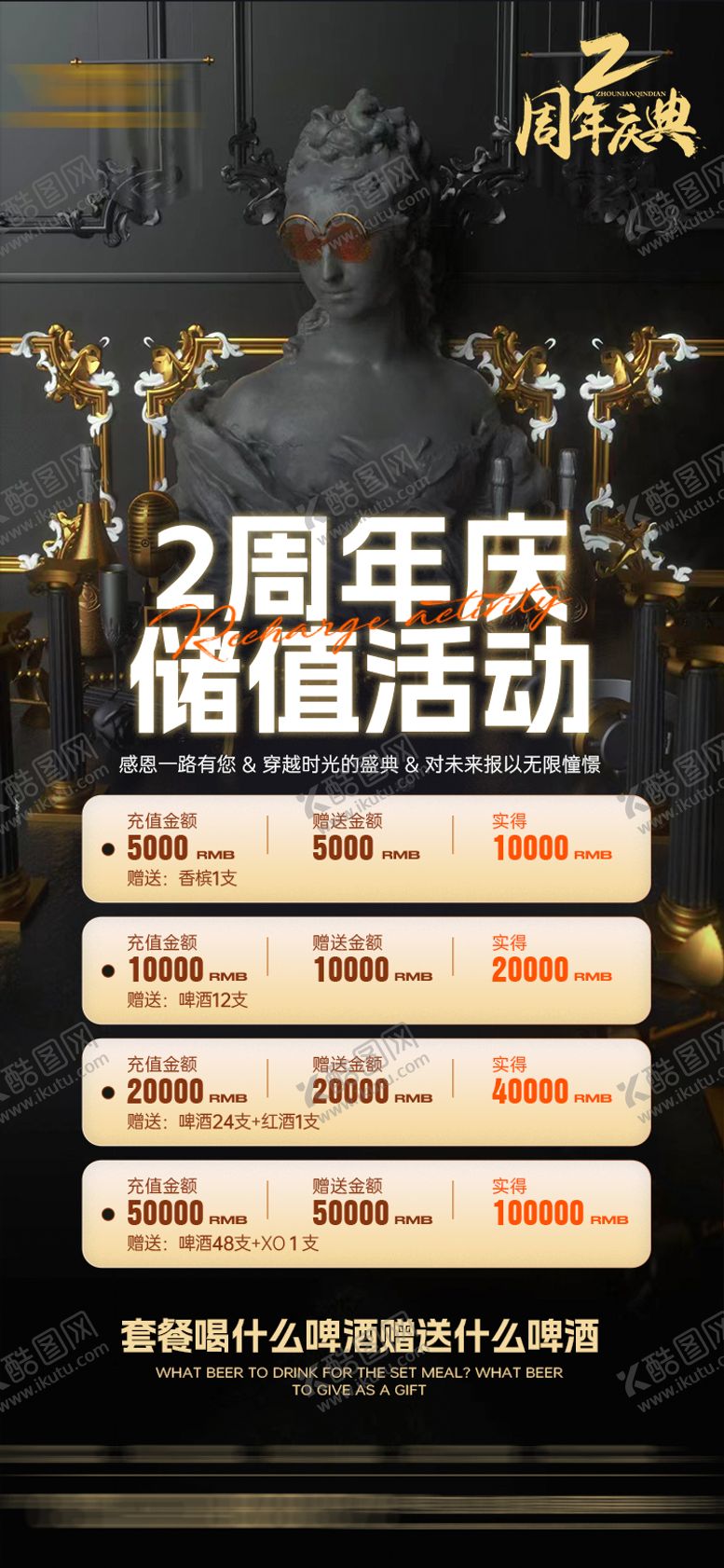 编号：50950609220517144689【酷图网】源文件下载-酒吧周年庆充值活动