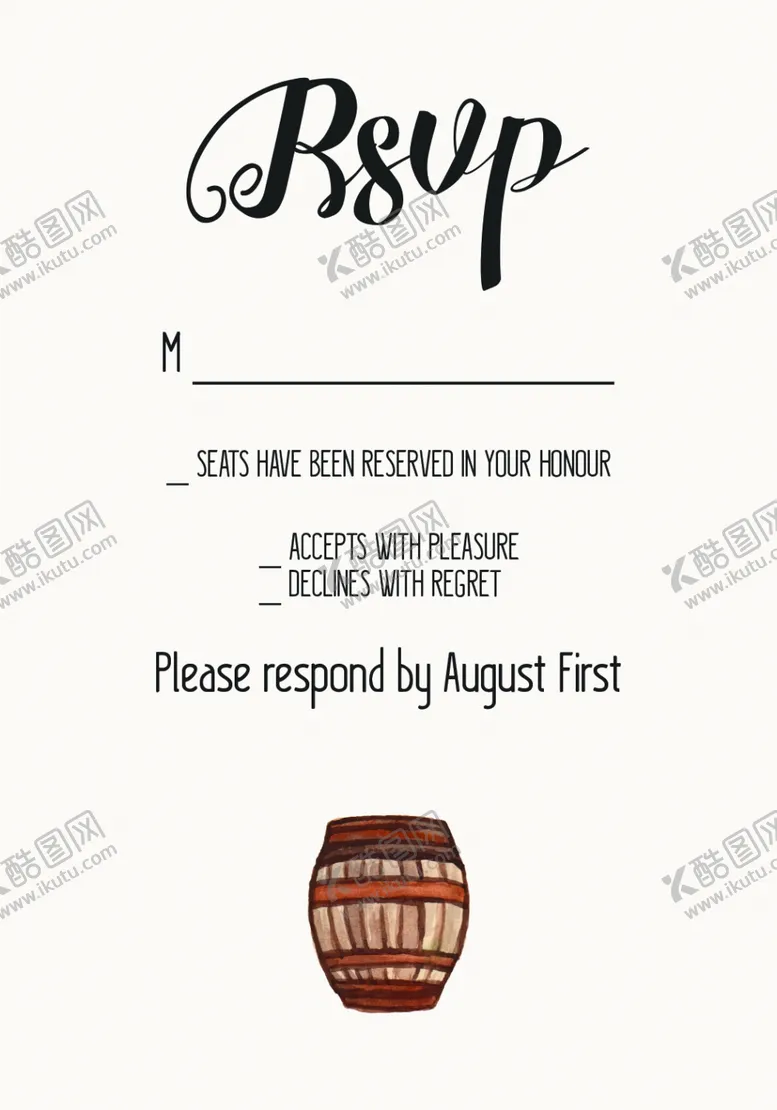 编号：70518406280153442513【酷图网】源文件下载-小清新水彩邀请函设计