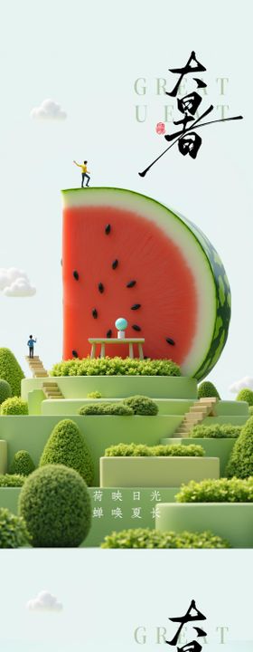 大暑节气系列海报