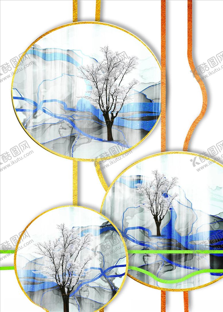 编号：28872804201242329810【酷图网】源文件下载-水墨装饰画