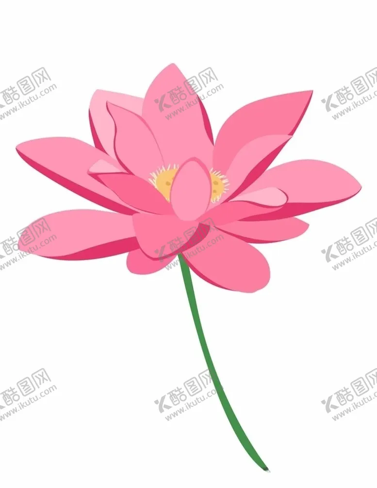 编号：58882804220602567646【酷图网】源文件下载-手绘粉红色荷花矢量