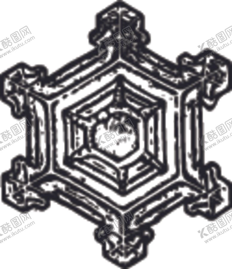 编号：60287305110349448331【酷图网】源文件下载-黑白手绘雪花