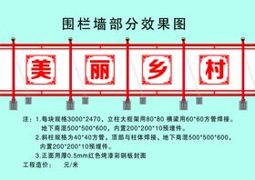铁艺宣传栏效果图