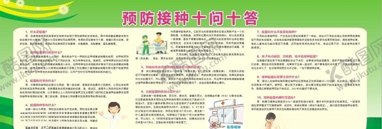 编号：39471909091400587608【酷图网】源文件下载-预防接种十问十答板报
