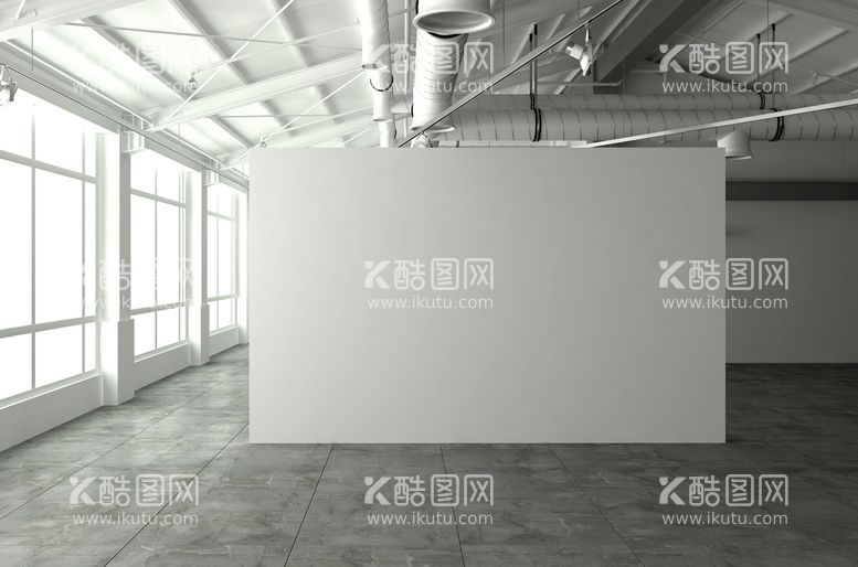 编号：51873609172152425742【酷图网】源文件下载-画廊海报墙壁展示画展样机