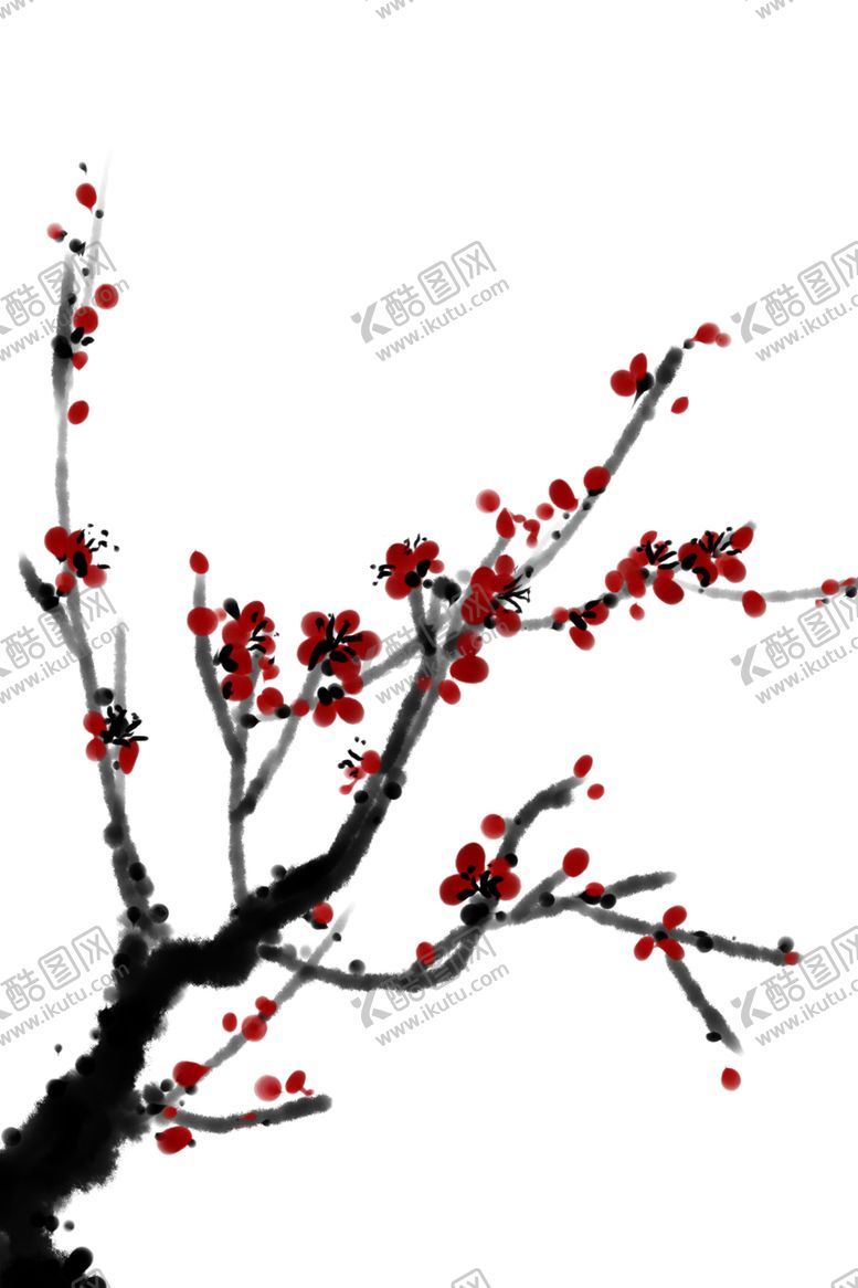 编号：30225005010516162786【酷图网】源文件下载-中国风水墨梅