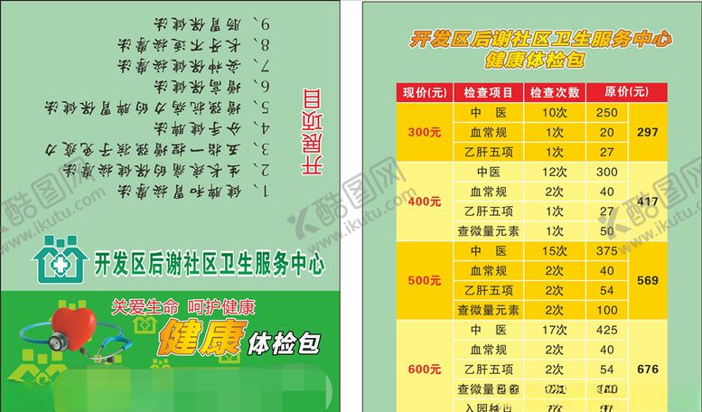 编号：89197107061737008559【酷图网】源文件下载-健康体检卡