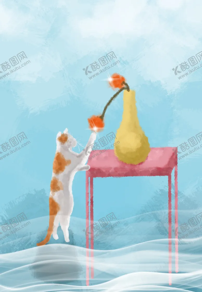 编号：49930406151855583838【酷图网】源文件下载-猫插画