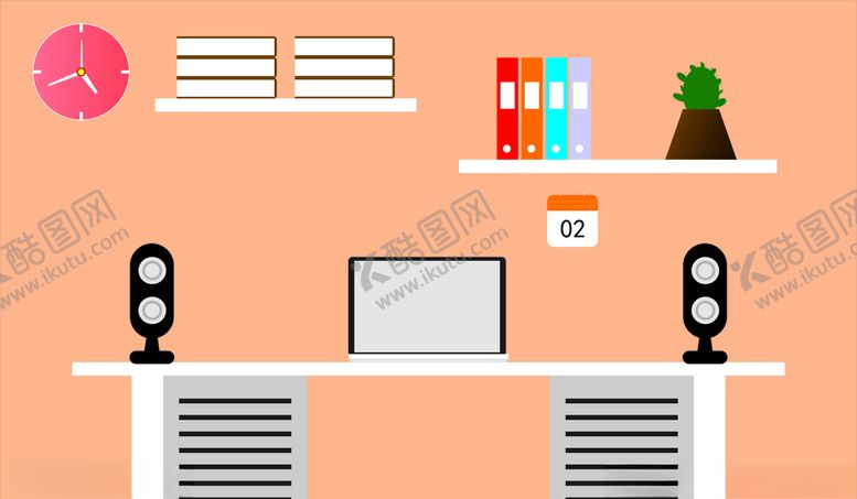编号：44571909090632456410【酷图网】源文件下载-卡通办公室装饰