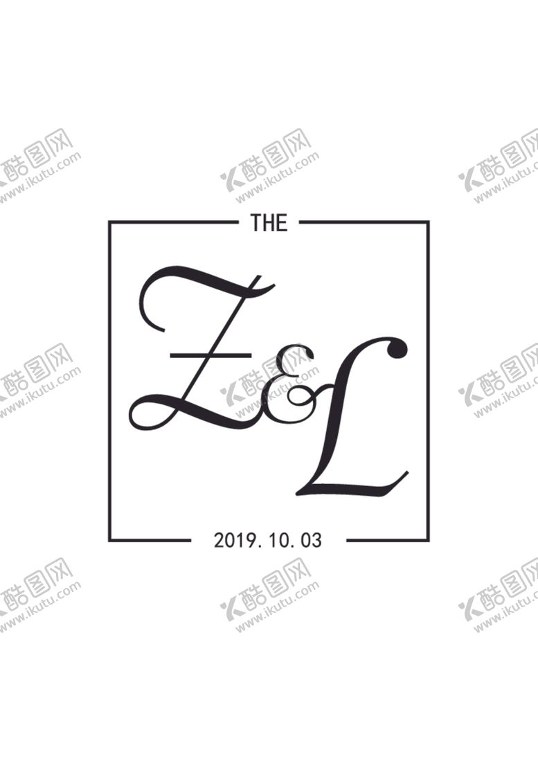 编号：86043107062311126600【酷图网】源文件下载-婚礼logo英文logo