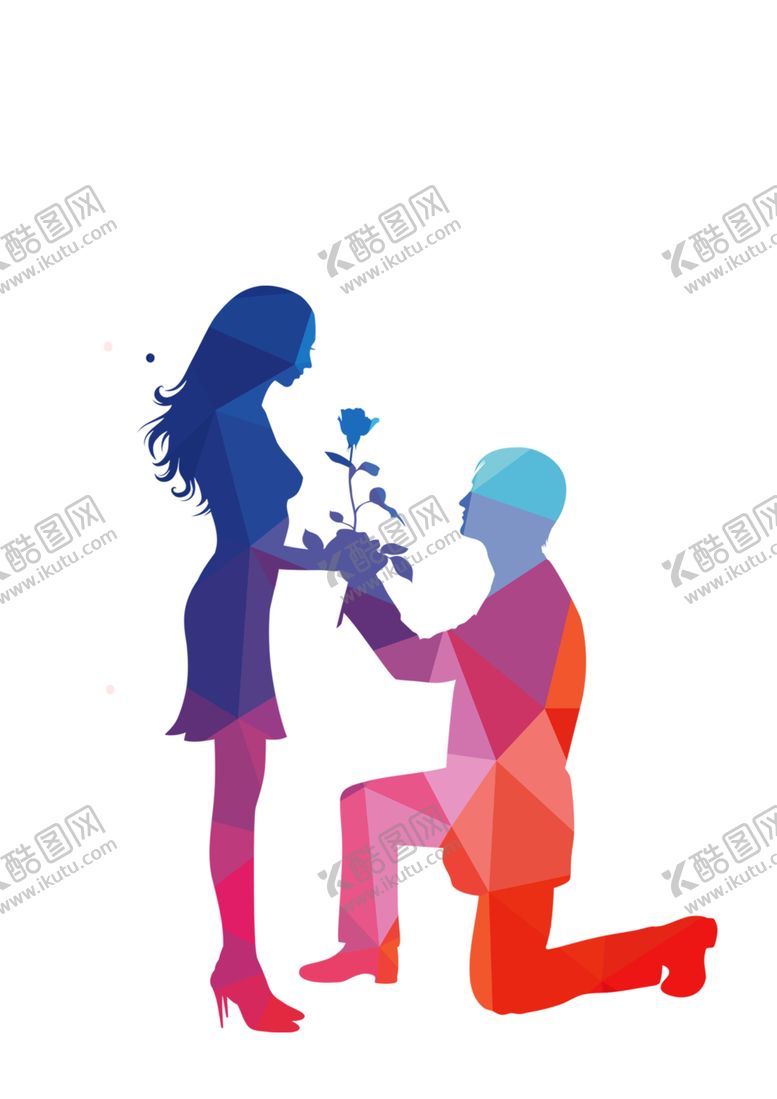 编号：82103505050046029948【酷图网】源文件下载-求婚剪影png