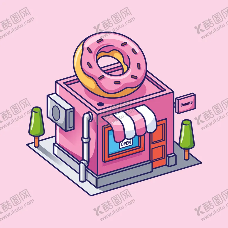 编号：38237102180612531073【酷图网】源文件下载-矢量卡通糖果屋