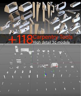 C4D模型木工五金工具