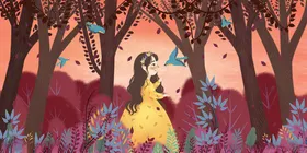 森林中的梦幻女子