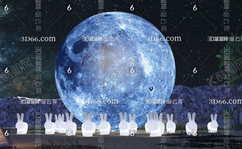 编号：22705910241655455919【酷图网】源文件下载-月球兔子