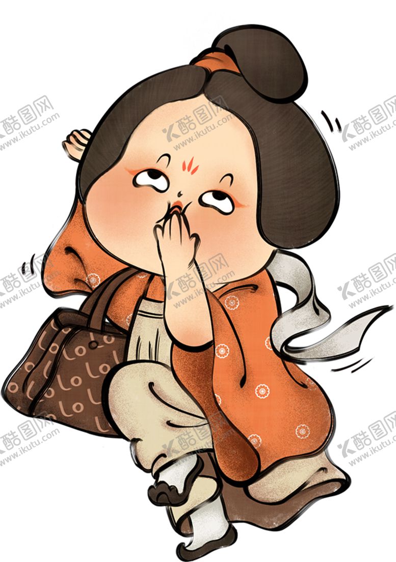 编号：71653307141259106646【酷图网】源文件下载-国潮女性人物元素(656x93