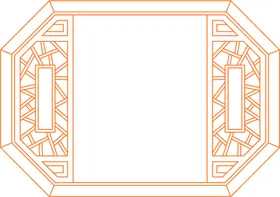 中式边框素材角祥云古典复古