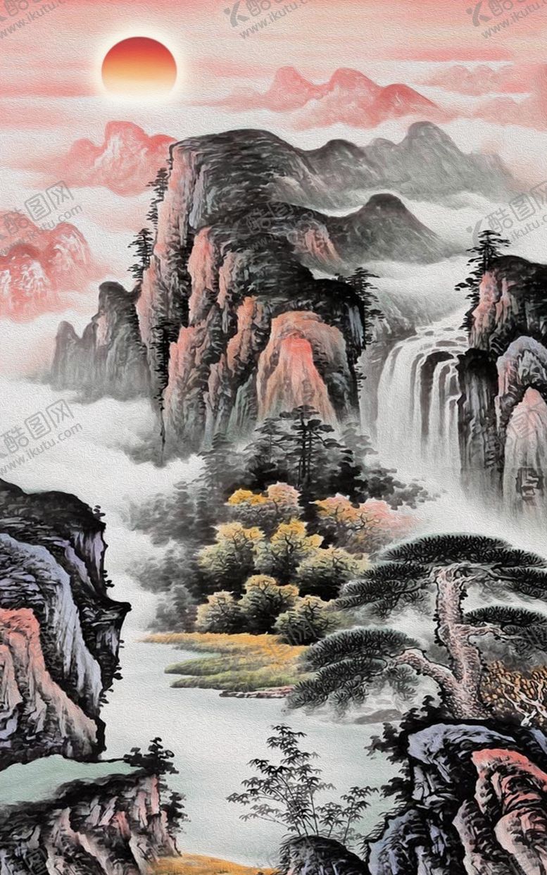 编号：23482609200415094179【酷图网】源文件下载-山水画