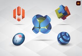 logo样机3D立体纹理贴图