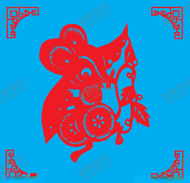 编号：75113110281822324997【酷图网】源文件下载-老鼠剪纸