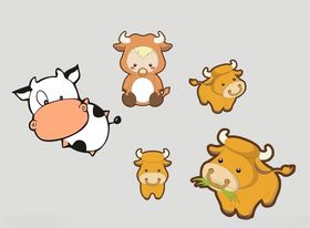 卡通小牛牛年