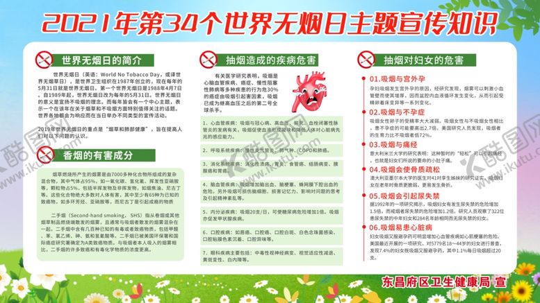 编号：13867709162022516181【酷图网】源文件下载-2021年世界无烟日宣传展板