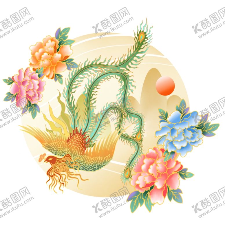 编号：33215502100739551100【酷图网】源文件下载-国潮烫金凤凰