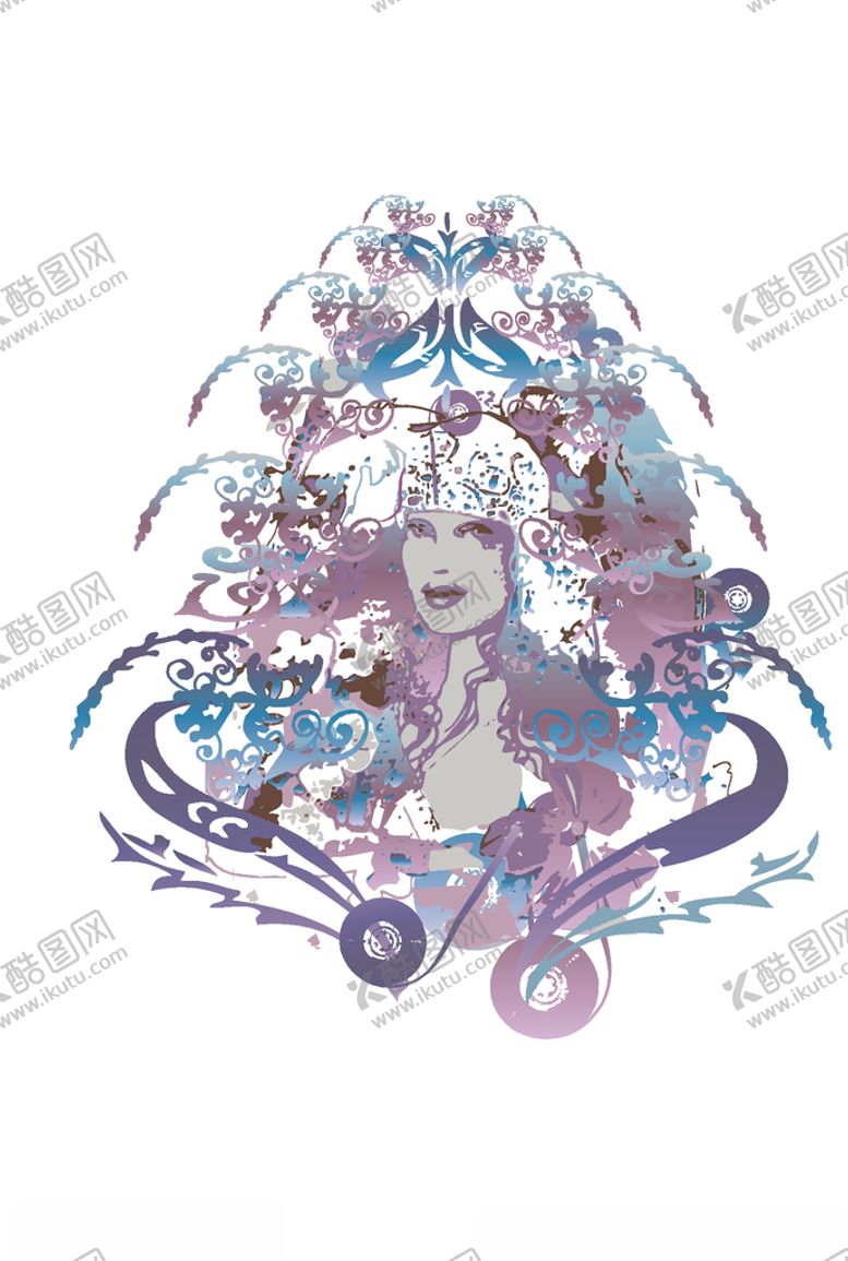 编号：83772609092013173401【酷图网】源文件下载-女装人物印花