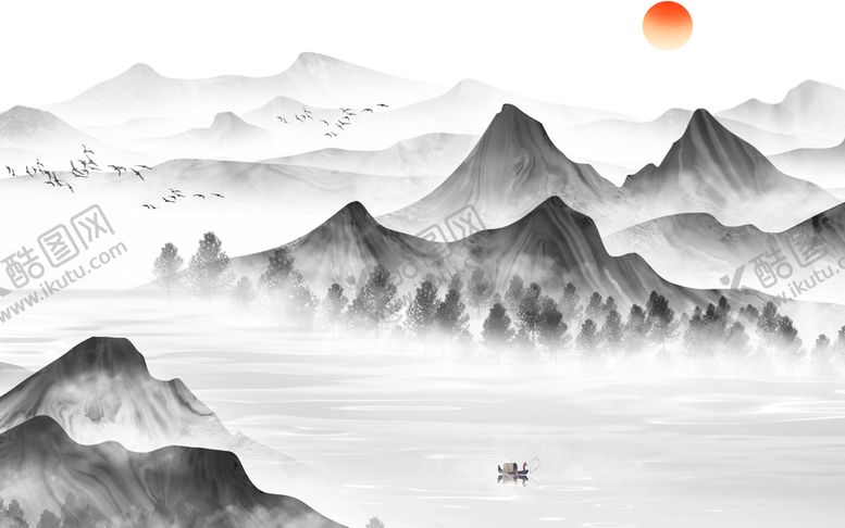 编号：83425009241741588605【酷图网】源文件下载-水墨山水背景