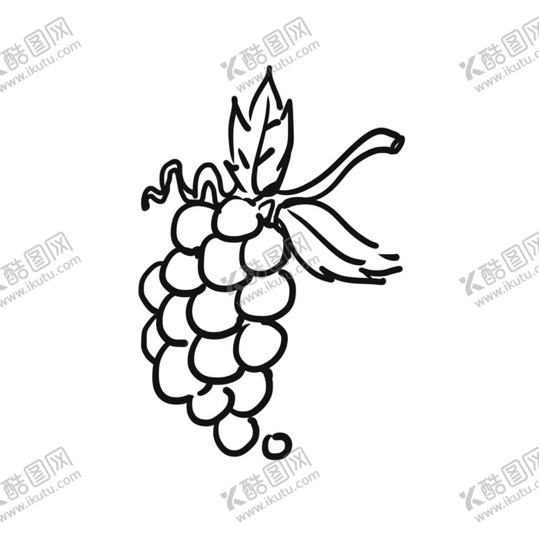 编号：60418710180115553081【酷图网】源文件下载-手绘葡萄
