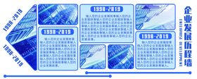 大气蓝色简约企业发展历程时间轴