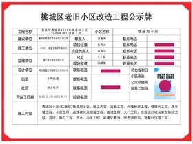 老旧小区改造工程公示牌