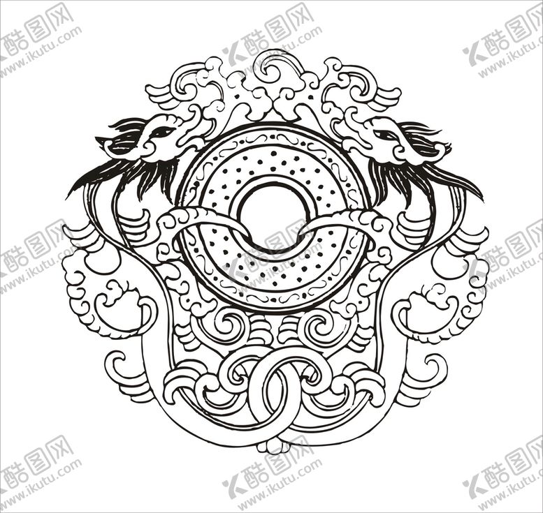 编号：21557802060315243169【酷图网】源文件下载-龙装饰矢量图形