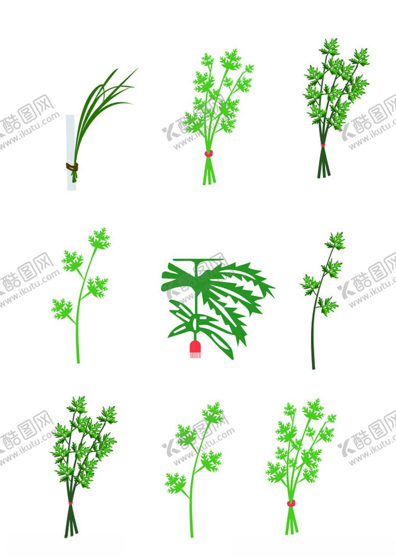 编号：84294602222014086553【酷图网】源文件下载-艾草矢量元素端午节