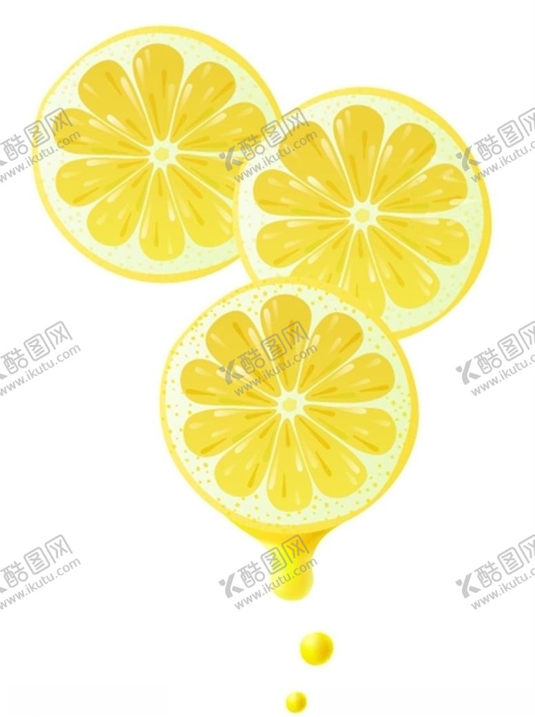 编号：94581603190124026695【酷图网】源文件下载-手绘柠檬切片