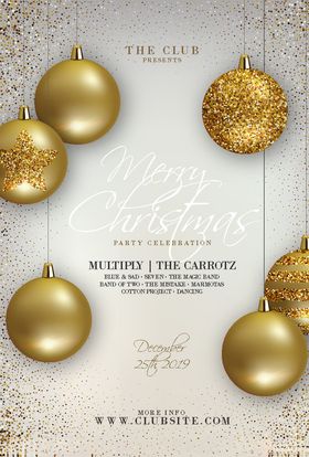 圣诞派对现实传单