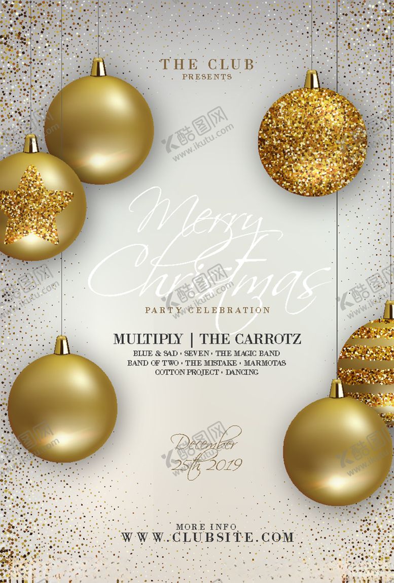 编号：51666110282331262399【酷图网】源文件下载-圣诞派对现实传单