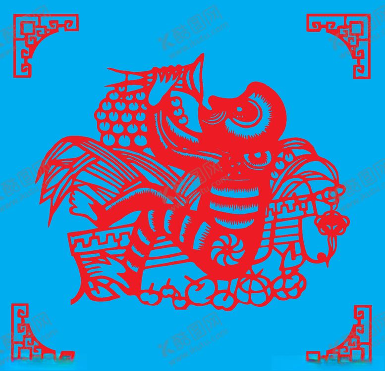 编号：48521207132054365692【酷图网】源文件下载-猴子剪纸